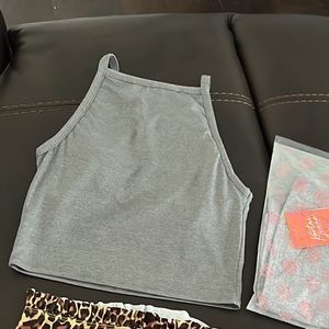 KJ Heather gray (dark) squared up top like new condition